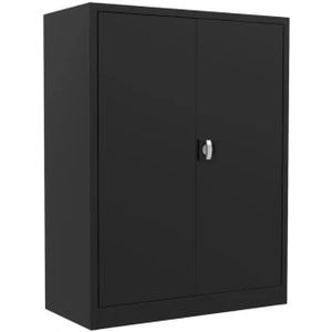 Draaideurkast Depo 120x92x42cm - Zwart RAL 9005