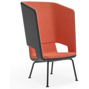 Twist&Sit lounge stoel hoge rug - Metalen 4 poot