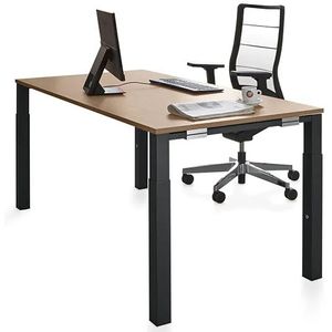 Systo tec bureau hoogte instelbaar vierkante poot - Breedte: 200cm