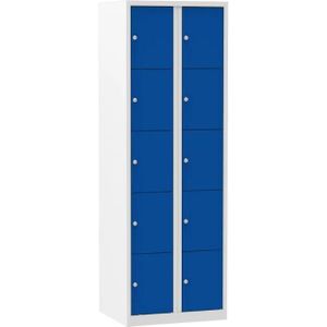 Lockerkast Color 10 vakken 2.10 - Kleur deuren: Blauw RAL 5010