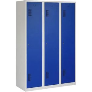 Garderobekast Premio 3 deuren 3.3 - Kleur deuren: Blauw RAL 5010