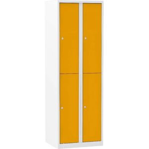 Garderobekast Color 4 vakken 2.4 - Kleur deuren: Geel RAL 1003