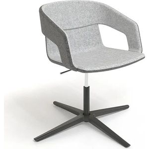 Twist&Sit vergader stoel kruisvoet - gepoedercoat aluminium