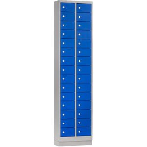 Mini locker 30 vakken - Kleur deuren: Blauw RAL 5010