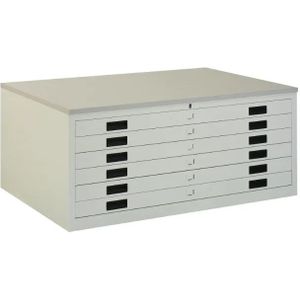 Tekeningkast Basic 6 laden A0 - Lichtgrijs RAL 7035
