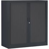 V-store+ roldeurkast - Afmetingen: 72 x 80 cm (Alleen in zwart en wit verkrijgbaar), Zwart