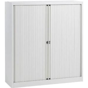 Bisley roldeurkast 133x100x43cm - Krijtwit RAL 9010