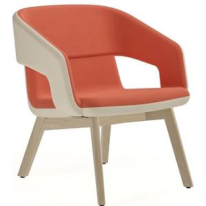 Twist&Sit lounge stoel wood - Kruisvoet poot