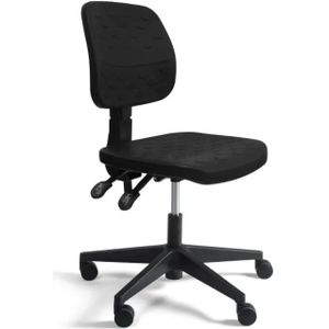 Werkstoel Comfort - Kunststof zwart voetkruis