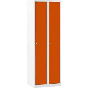 Garderobekast Color 2 vakken 2.2 - Kleur deuren: Oranje RAL 2004