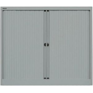Bisley roldeurkast 103x120x43cm - Zilvergrijs