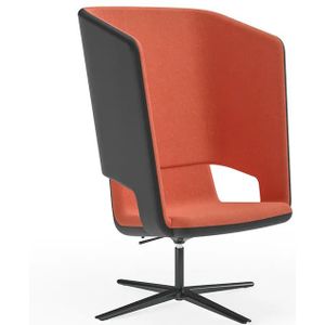 Twist&Sit lounge stoel hoge rug - Kruisvoet poot