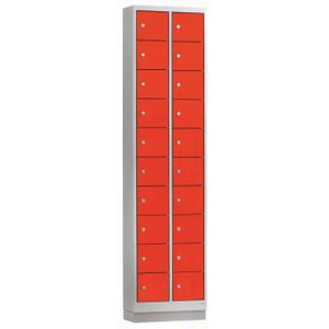 Mini locker 20 vakken - Kleur deuren: Rood RAL 3000