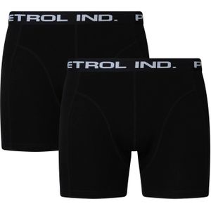 Petrol Industries - Boxershorts Effen Petrol Logo - Zwart - M - Onderbroeken