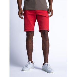 Petrol Industries - Jackson Gekleurde Denim Short Sungreet - Rood - XL - Korte spijkerbroeken