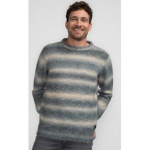 Petrol Industries - Gestreepte Trui Brooks - Blauw - XXL - Gebreide Truien