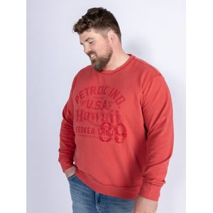 Petrol Industries - Plus Size Artwork Sweater Journey - Rood - 4XL - Truien