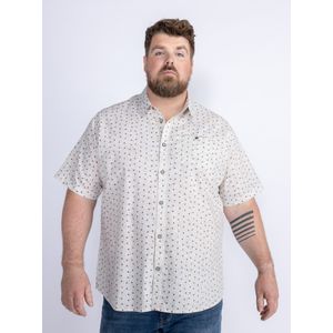 Petrol Industries - Plus Size All-over Print Overhemd Rockport Beach - Wit - 5XL - Overhemd met korte mouwen