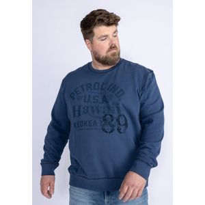 Petrol Industries - Plus Size Artwork Sweater Journey - Blauw - 3XL - Truien