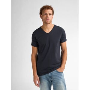 Petrol Industries - Heren 2-pack Basic T-shirts V-Hals - Blauw