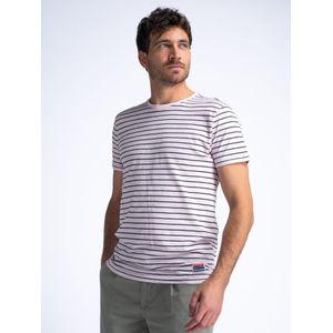 Petrol Industries - Gestreept T-shirt Pacific - Roze - XL - T-shirts met korte mouwen