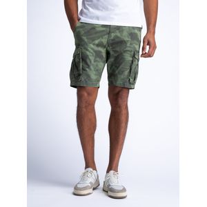 Petrol Industries - Camouflage Cargo Short Wavelet - Grijs - S - Cargo korte broeken