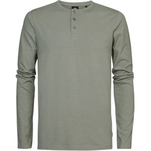 Petrol Industries - Henley T-Shirt Kalea - Grijs - XL - T-shirts met lange mouwen