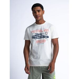 Petrol Industries - Artwork T-shirt Stroll - Beige - L - T-shirts met korte mouwen
