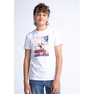 Petrol Industries - Fotoprint T-shirt Safari - Wit - 128 - T-shirts met korte mouwen