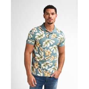 Petrol Industries - Tropische Polo Blueview - Grijs - XL - Poloshirts
