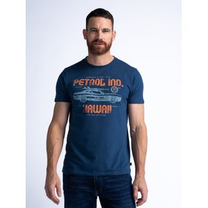 Petrol Industries - Artwork T-shirt Stroll - Blauw - M - T-shirts met korte mouwen