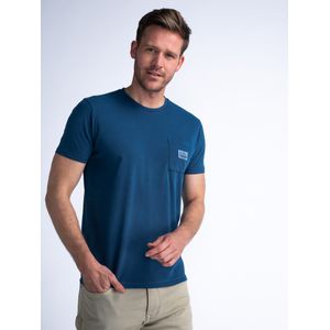 Petrol Industries  Logo T-shirt Amelia Island - heren - Blauw - M