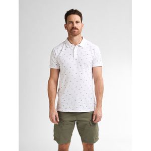 Petrol Industries - All-over Print Polo Palmview - Wit - XXXL - Poloshirts