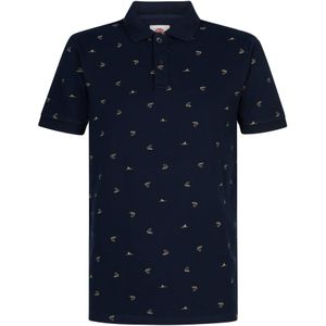Petrol Industries  All-over Print Polo Grass Valley - heren - Rood - XXXL