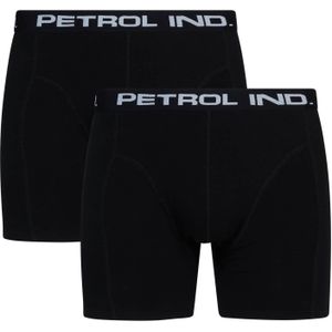 Petrol Industries - 2-pack Boxershorts Petrol Logo Zwart - Zwart - M - Onderbroeken
