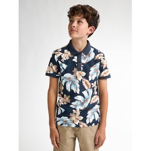 Petrol Industries - All-over Print Polo Pier - Zwart - 164 - Poloshirts