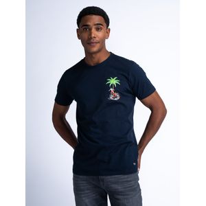 Petrol Industries - Artwork T-shirt Oasis - Zwart - L - T-shirts met korte mouwen