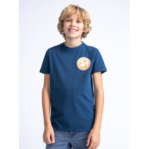 Petrol Industries - Backprint T-shirt Commute - Blauw - 128 - T-shirts met korte mouwen