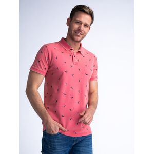 Petrol Industries - All-over Print Polo Summerize - Rood - L - Poloshirts