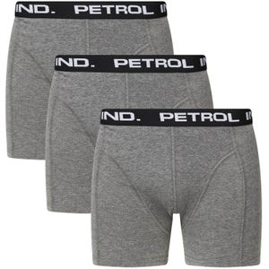 Petrol Industries - 3-pack Boxershorts Grijs - Zwart - S - Onderbroeken