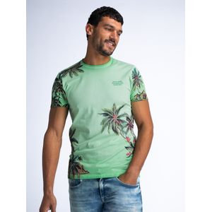Petrol Industries - Botanical T-shirt Reefquest - Groen - L - T-shirts met korte mouwen
