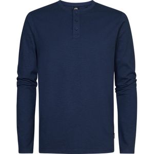 Petrol Industries - Henley T-Shirt Kalea - Blauw - M - T-shirts met lange mouwen