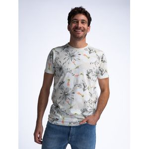 Petrol Industries - Botanical T-shirt Sanibel Island - Beige - XL - T-shirts met korte mouwen