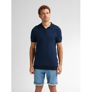 Petrol Industries - Knitted Polo Oceanstone - Zwart - XXL - Gebreide Truien