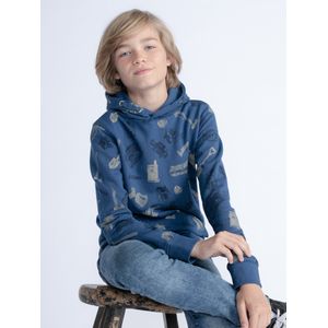 Petrol Industries - All-Over Print Hoodie Skokie - Blauw - 152 - Hoodies