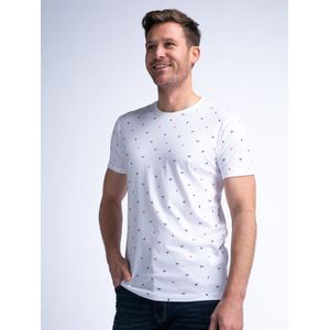 Petrol Industries - All-over Print T-shirt Escapade - Wit - XXL - T-shirts met korte mouwen