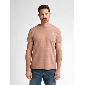 Petrol Industries - Gestreept T-shirt Mahi - Bruin - L - T-shirts met korte mouwen
