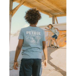 Petrol Industries - Backprint T-shirt Beachdrive - Grijs - 164 - T-shirts met korte mouwen