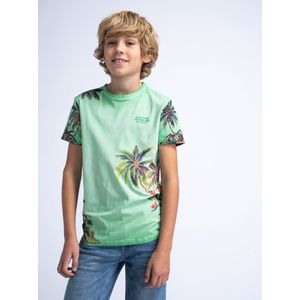 Petrol Industries - Artwork T-shirt Tybee Island - Groen - 164 - T-shirts met korte mouwen