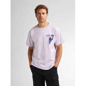 Petrol Industries - Backprint T-shirt Deepcrest - Roze - S - T-shirts met korte mouwen
